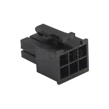 Pitch 4.2mm Male 双排 Housing 2X3Pin 黑色